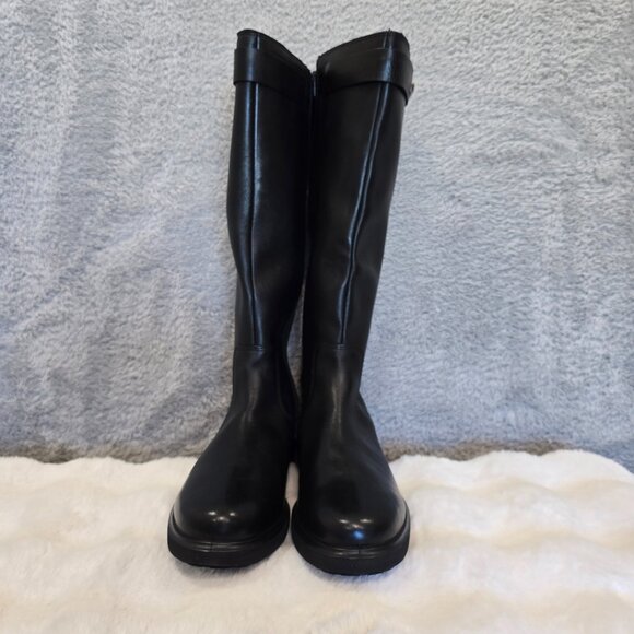Ecco Metropole Amsterdam High Women's Tall Black Leather Boot Sizes NEW - Picture 6 of 10